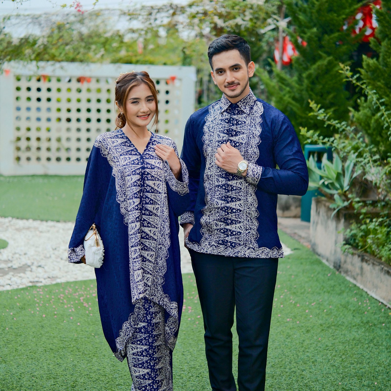 Diana Batik - COUPLE ONE SET BLOUSE JUPRI SERIES | Couple Kaftan Blouse Batik | Kaftan Lebaran - Gambar 2