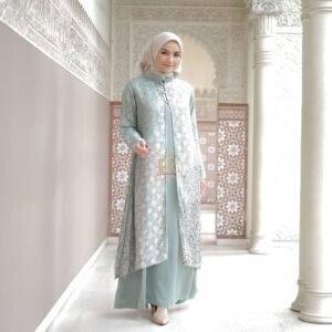 Diana Batik - SET OUTER GAMIS BATIK VISCOSE | Set Gamis Batik Viscose | Gamis Lebaran