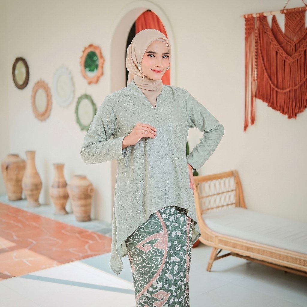 Diana Batik - ONE SET JUPRI POLOS & LILIT BATIK | One set Batik Viscose | Busui Friendl - Gambar 3
