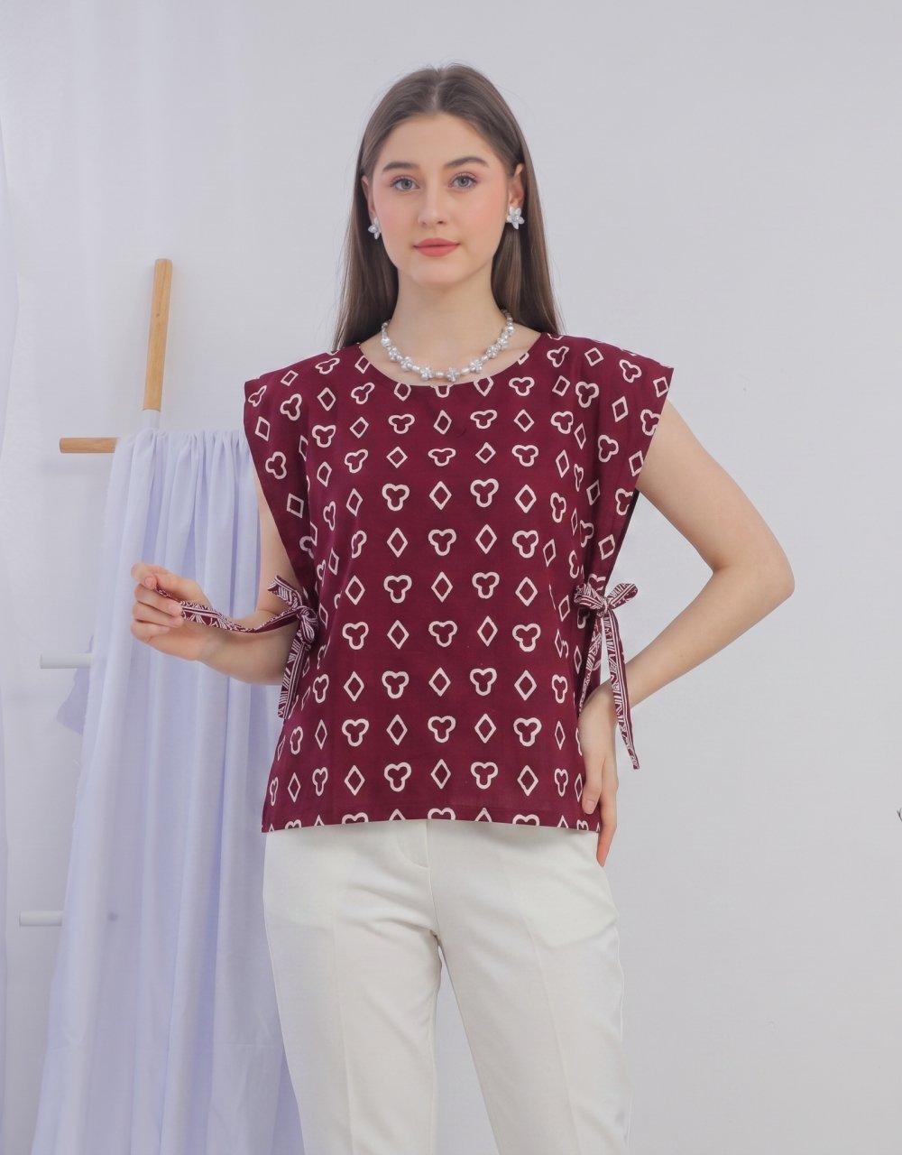Diana Batik - VEST ROMPI BATIK JUMPUTAN KATUN | Modern Etnik Batik - Gambar 2