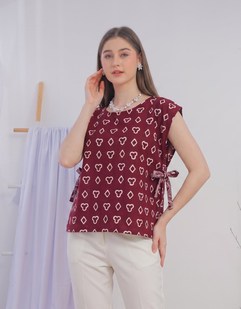 Diana Batik - VEST ROMPI BATIK JUMPUTAN KATUN | Modern Etnik Batik - Gambar 3